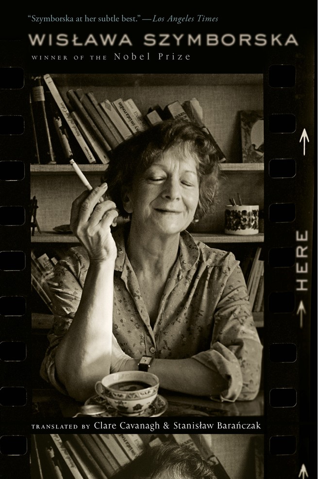 book cover of "Here" by Wisława Szymborska
