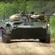 Russian armored personnel carriers roll during the Vostok 2018 exercises in Siberia.