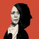 A photomontage featuring Kamala Harris
