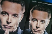 Two covers of the "Elon Musk" biography by Walter Isaacson