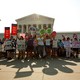 Pro-choice demonstrators outside the Supreme Court