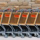 Shopping carts lined up