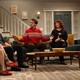 (left to right) Sarah Sherman, Bowen Yang, Andrew Dismukes, and Melissa McCarthy on an “SNL” sketch