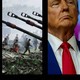A photo-illustration featuring Trump, a Chinese flag, and Taiwanese troops
