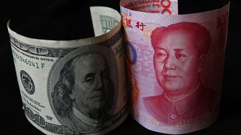 American dollar and Chinese yuan