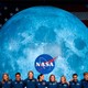 American and Canadian astronauts, who will someday be eligible to train for future moon missions, pose for a picture