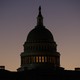 The U.S. Capitol Building dome is seen before the sun rises in Washington, D.C.