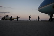 Biden walks across the tarmac