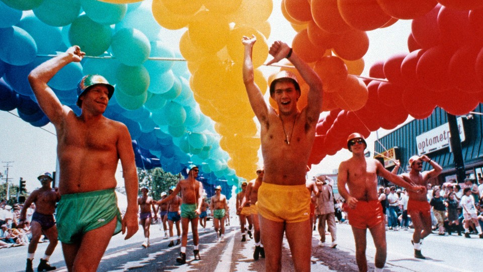 A 1991 Gay Pride Parade in West Hollywood, California