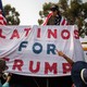 A "Latinos for Trump" sign