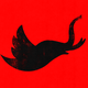 The Twitter logo mocked up to look like the Republican elephant logo against a red background