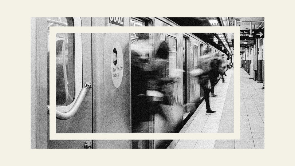 Photo-illustration of the New York City subway