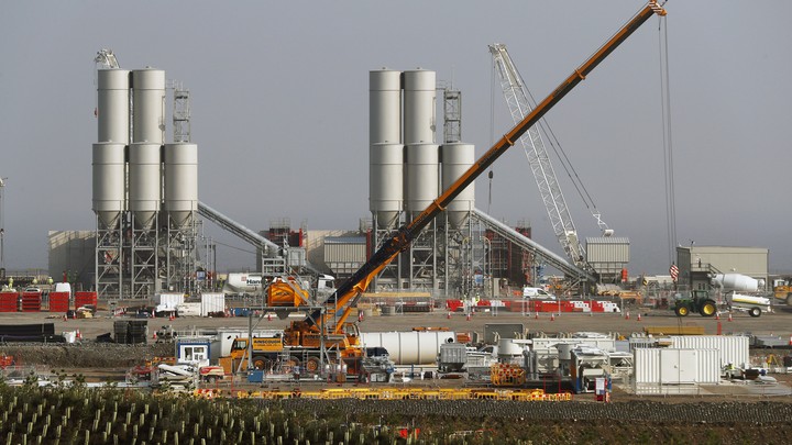 Hinkley Point C nuclear power station site in Britain.