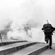 Israeli soldier breaking into West Beirut in September 1982