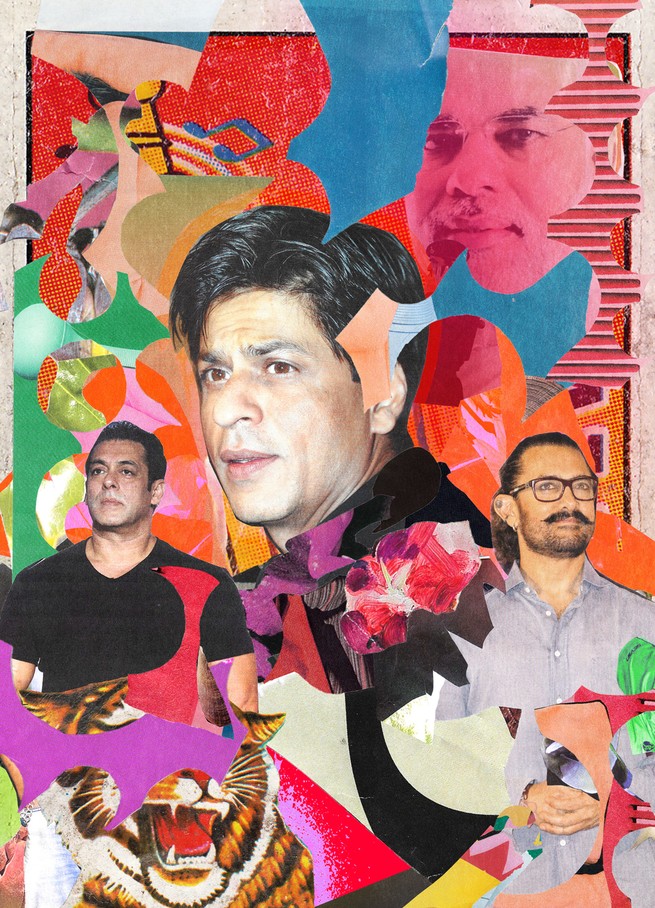 Illustration: A collage of photos of Bollywood stars and Narendra Modi