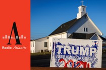 Fading Trump sign in front of a church