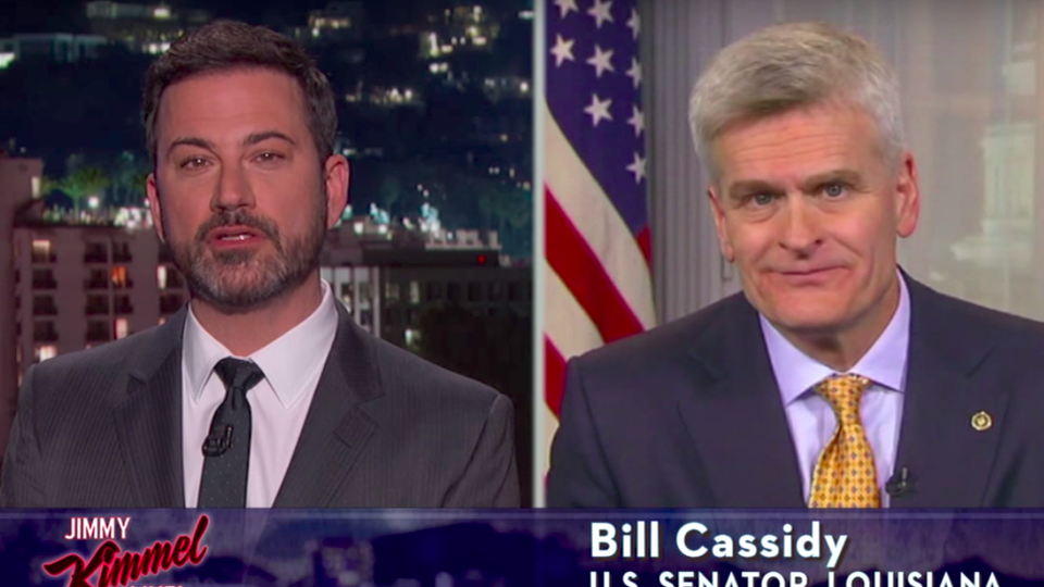 Jimmy Kimmel interviews Senator Bill Cassidy of Louisiana, about health care, in May