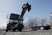 A pothole-repair truck