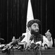 Taliban spokesman Zabihullah Mujahid addresses a news conference in Kabul.