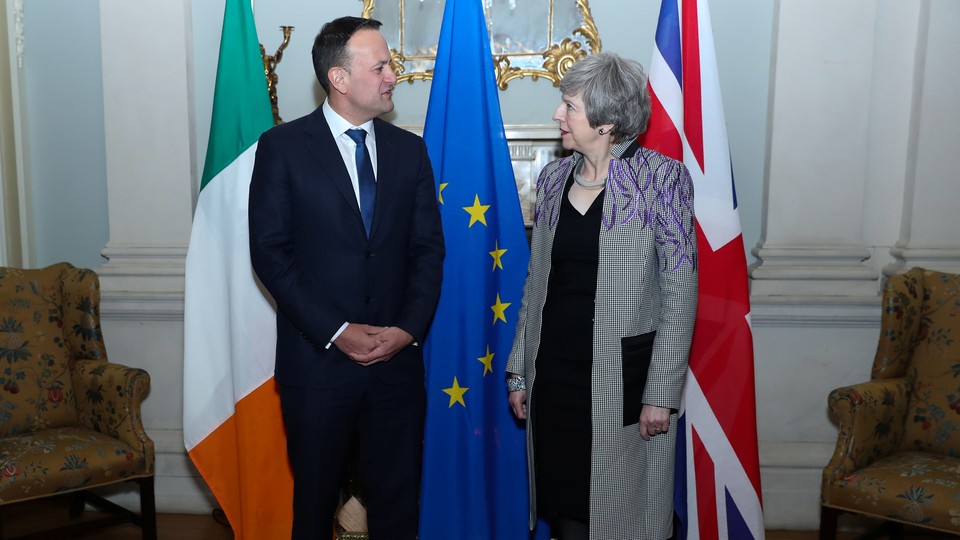 British Prime Minister Theresa May meets Irish Prime Minister (Taoiseach) Leo Varadkar.