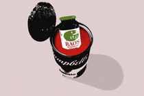 Rao's sauce inside Campbell's can