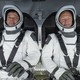 NASA astronauts Doug Hurley and Bob Behnken in the SpaceX capsule