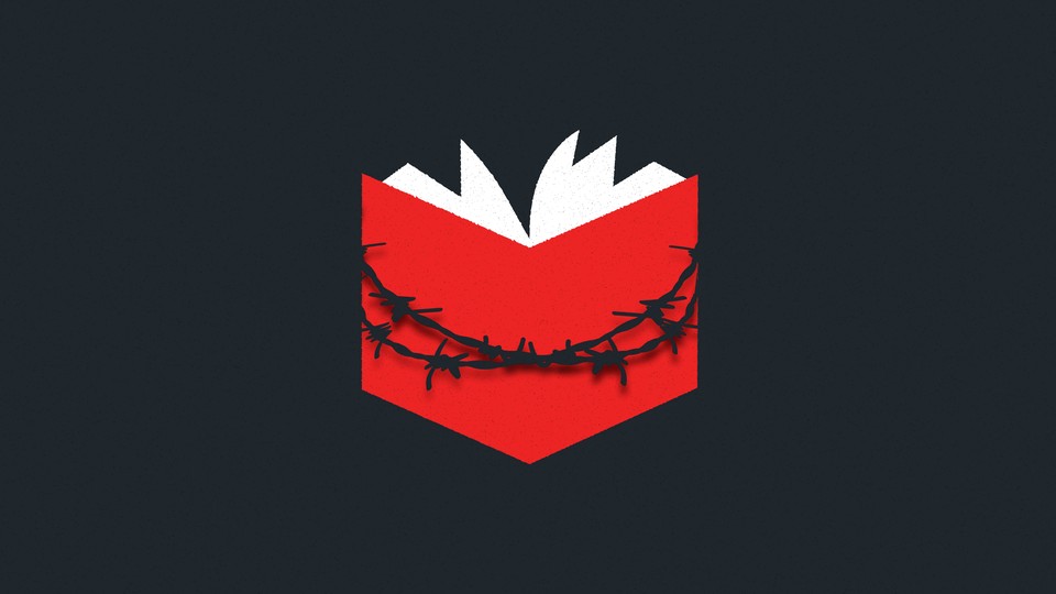 Book with barbed wire around it