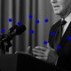 A photo of Biden with polling data superimposed