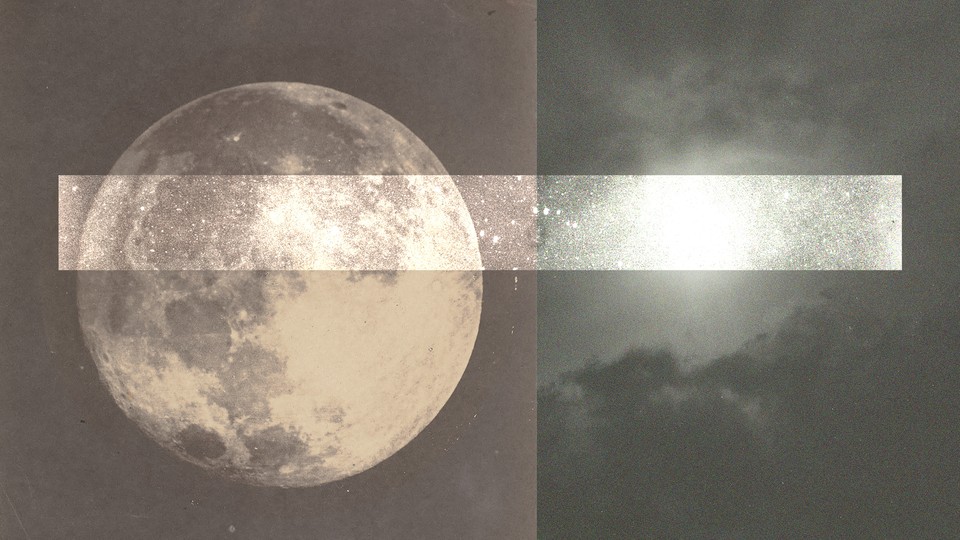 Photo-illustration of the moon