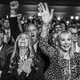 A photo of Ron DeSantis supporters cheering on Election Night