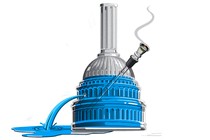 Capitol Building in the shape of a leaking bong
