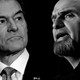 Pennsylvania Senate candidates Mehmet Oz and John Fetterman against a black background
