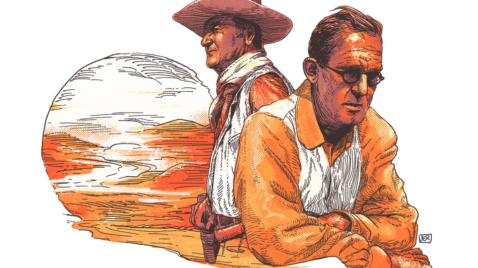 john wayne cowboy shootout art