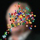 Rush Limbaugh's face, obscured by balloons