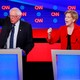 Bernie Sanders and Elizabeth Warren at Tuesday's Democratic debate