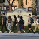 Students from Marjory Stoneman Douglas High School return for a new school year after summer recess on August 15, 2018.
