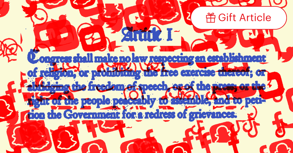Court cases that violate the 1st amendment online