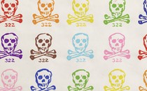 An illustration of the Skull and Bones emblem in the colors of the rainbow