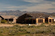 A photo of a house under construction