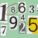 Numbers cut out with the number 8 circled