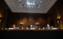 Witnesses testify at an oversight hearing by the Senate Judiciary Subcommittee on Privacy, Technology, and the Law on May 16.