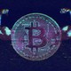 Illustration of a Bitcoin token with two arms flexing its biceps