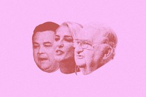 A photomontage of Republican politicians, including the Zieglers