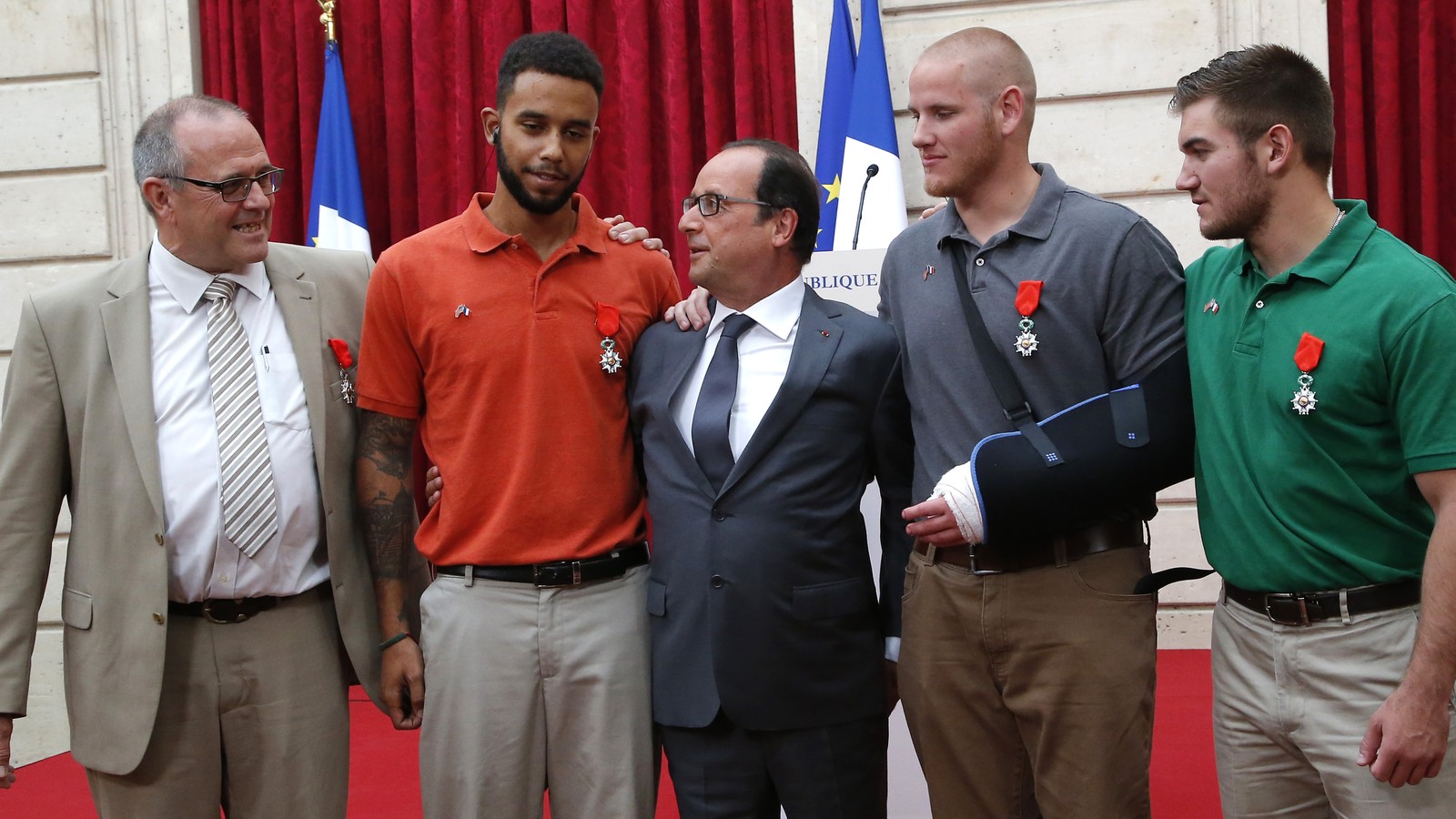 Americans Who Thwarted An Attack On A Paris Bound Train Are Awarded France S Highest Honor The Atlantic