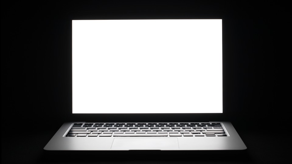 glowing laptop screen