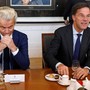 Dutch Prime Minister Mark Rutte with far-right politician Geert Wilders