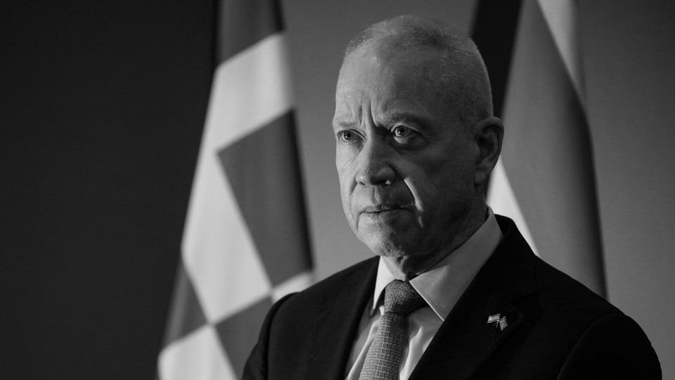 Black and white photo of Yoav Gallant