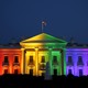 The White House lit up in rainbow colors following the Supreme Court's decision to legalize same-sex marriage in 2015.