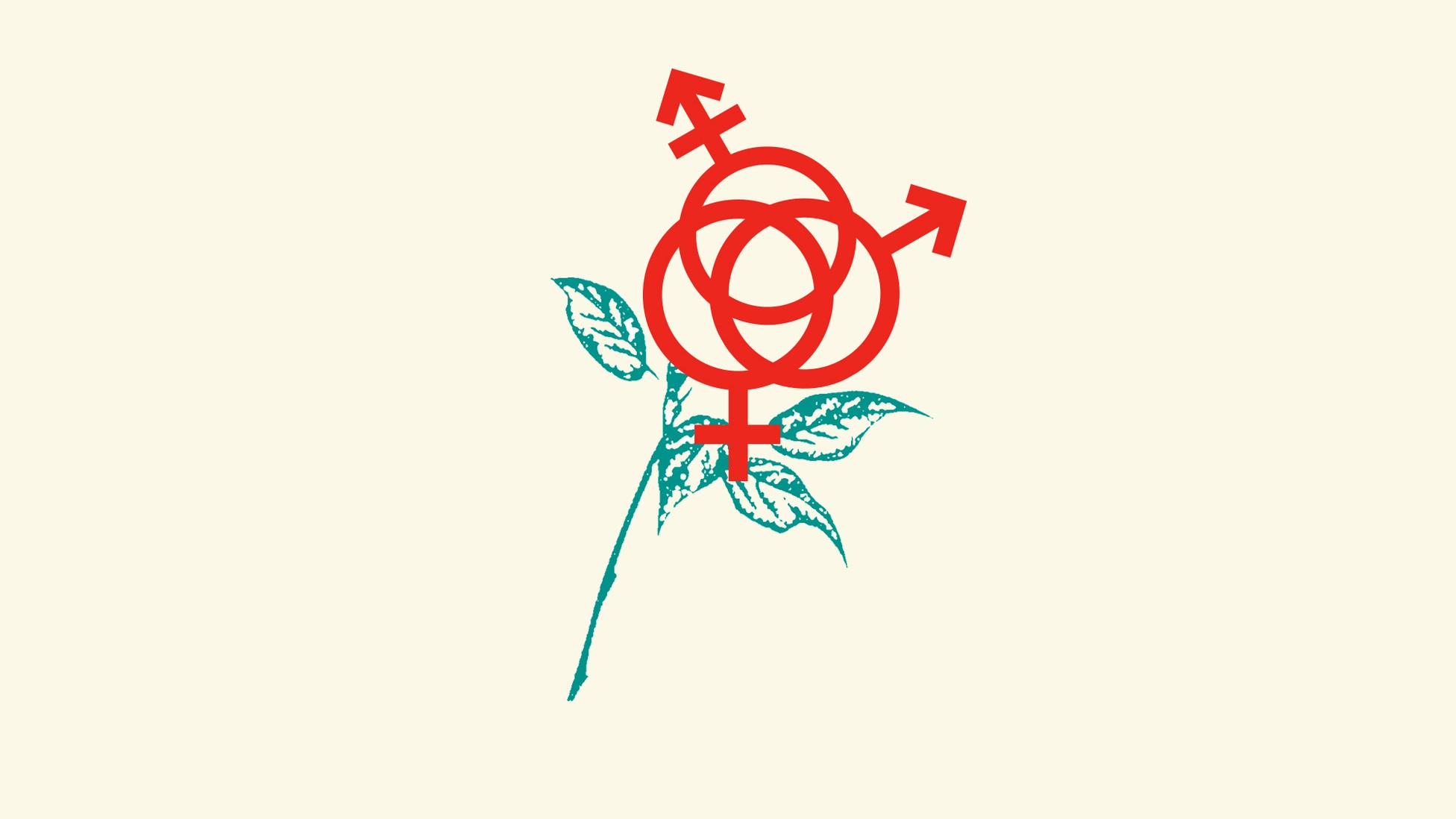 gender symbols interlaced to form a flower