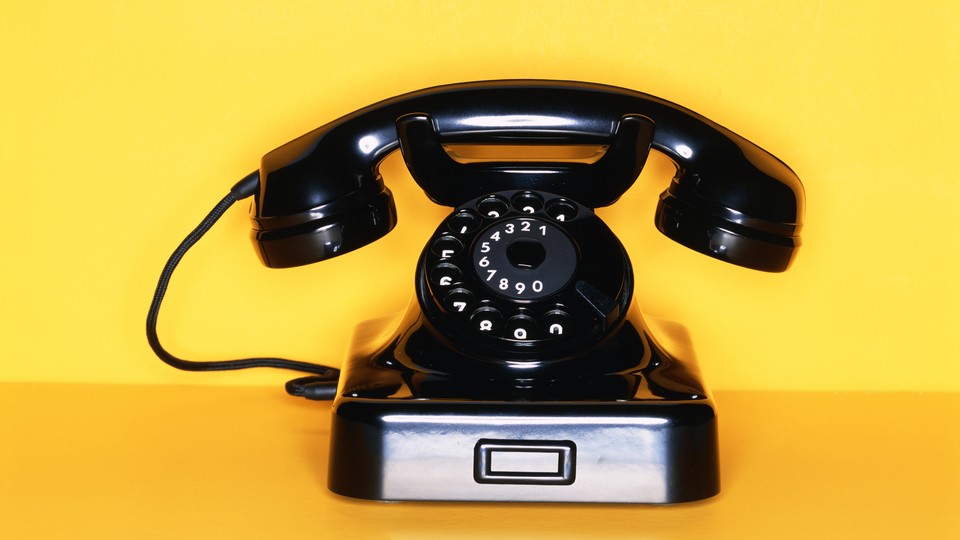 A rotary phone